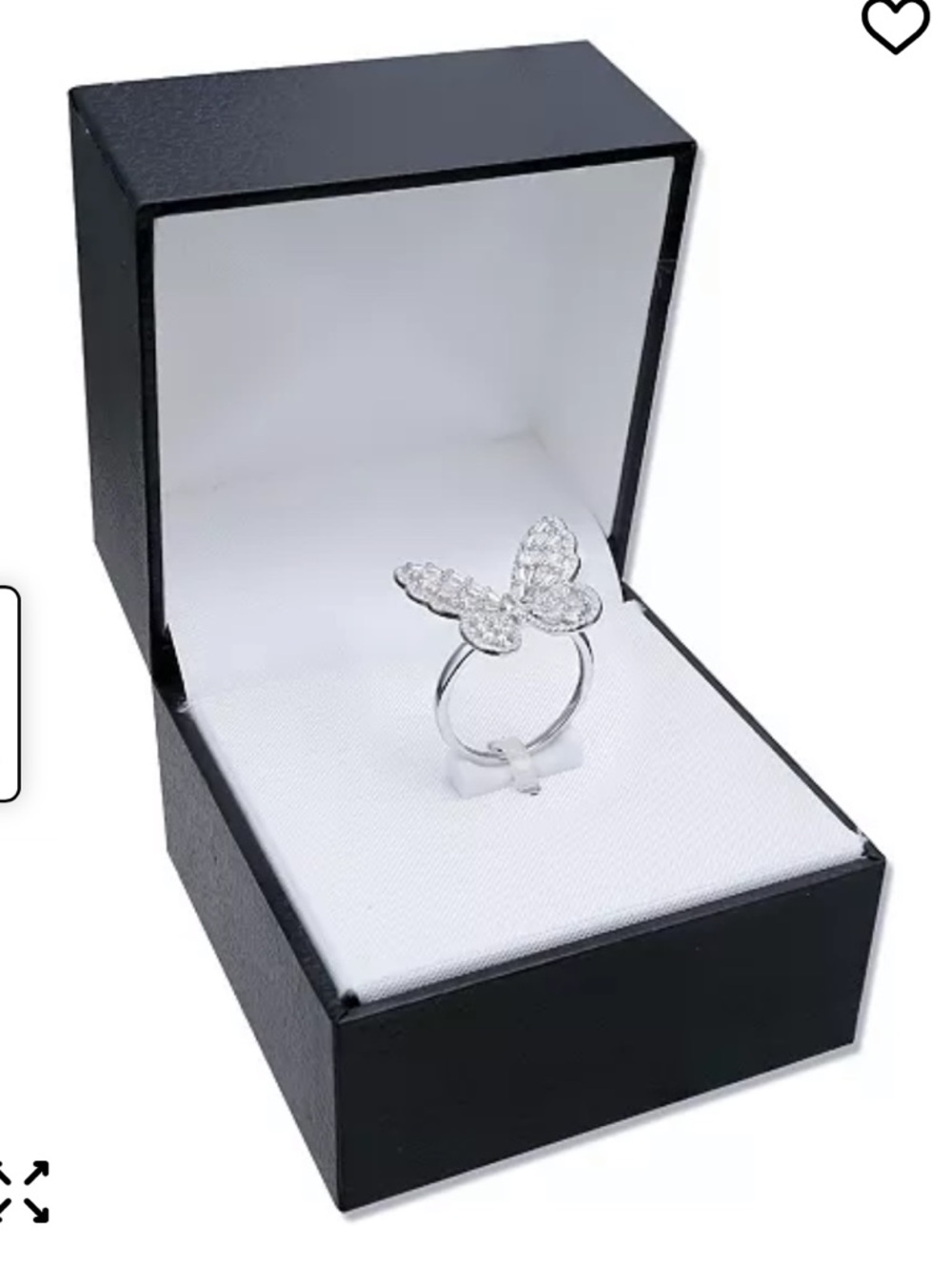 Giani Bernini Cubic Zirconia Baguette Butterfly Ring Sterling Silver. New in Box